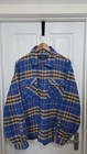 Represent Heavyweight Initial Flannel Shirt Cobalt Blue Mens Large - RRP £225