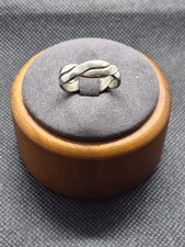 Artisan Double Row Braid 925 Sterling Silver Slim Band Ring Size 9 Mexico