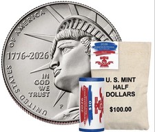 2026 P D Liberty Half Dollar Semiquincentennial  2 Coin  Set US Mint Bags