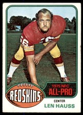 1976 Topps Len Hauss Washington Redskins #370 VG/EX