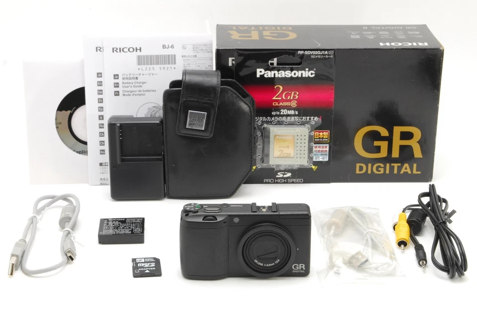 1300 Auslösungen [Neuwertig mit Box] Ricoh GR Digital II 2 schwarz Digitalkamera JAPAN