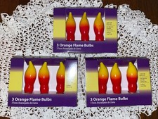 Orange Flame Bulbs Christmas Lamp Bulb Replacement 120v 7w 3 Packs 9 Total 