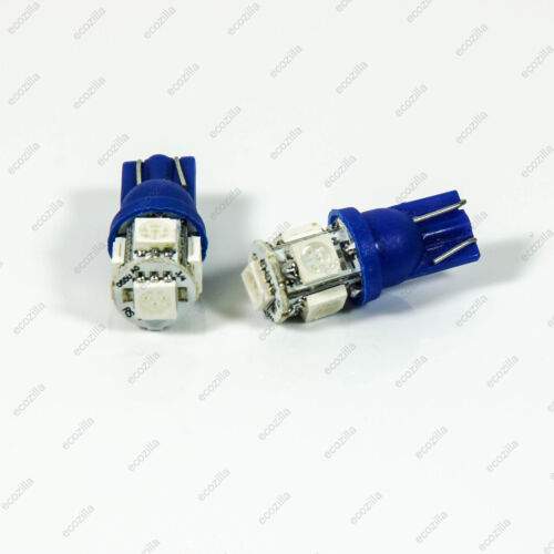 (2) Ultra Blue Interior Dome Map T10 Wedge LED Light Bulb 168 2825 194 192 - Picture 2 of 3
