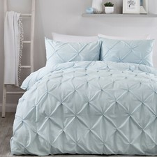 Image of Serene Lara Geometric Raised Pintuck Design Duvet Quilt Cover Set - 4 x Colours