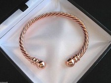 LADIES/MENS MAGNETIC COPPER TORQUE BANGLE/BRACELET ARTHRITIS/PAIN RELIEF. ROSE