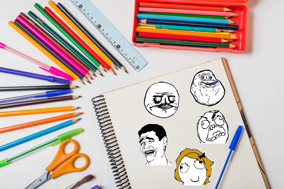 Meme Sticker / Aufkleber Pack Ragefaces - 15 Stück - Leicht abziehbar - PVC/Viny - Bild 3 von 4