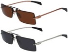 Salvatore Ferragamo rechteckige randlose Navigator Sonnenbrille - SF306S Italien