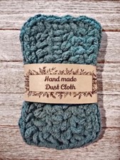crochet handmade reusable dust cloth eco friendly chemical free pine forest 1pc