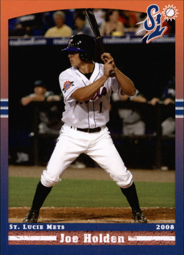 2008 St. Lucie Mets Grandstand 9 Joe Holden Wantagh New York NY