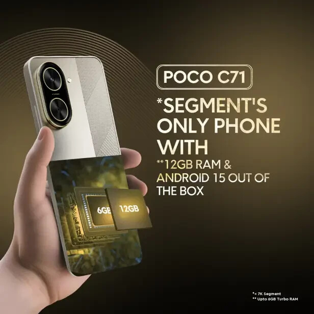 POCO C71 Factory Unlocked-Dual SIM-6GB RAM-6.88 inch HD+