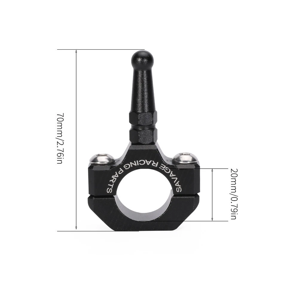 Extensión de soporte auxiliar de soporte de abrazadera de 20 mm para DUCATI Monster 821 696 1200 Foto 2 de 4