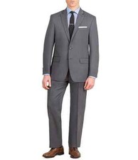 Ralph Lauren NERO21RZD700 Solid Wool Suit Grey 38Reg 32W