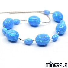 SKY BLUE SYNTHETIC LAB CREATED OPAL BARREL SHAPE BEADS FULL DRILLED WP02722