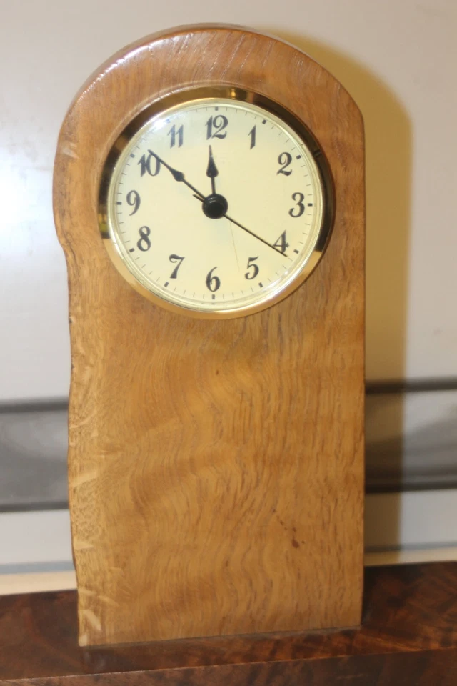 Handmade as gift curly white oak and knuckle walnut clock base - Image 2 of 4