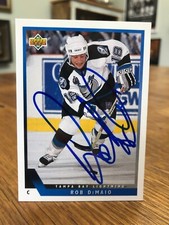 1993-94 UPPER DECK #176 ROB DIMAIO SIGNED AUTOGRAPHED CARD