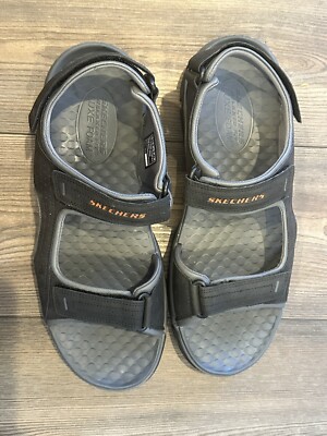 ナイス Skechers Sandals Men 13 Brown Tresman-Garo Relaxed Fit Strappy