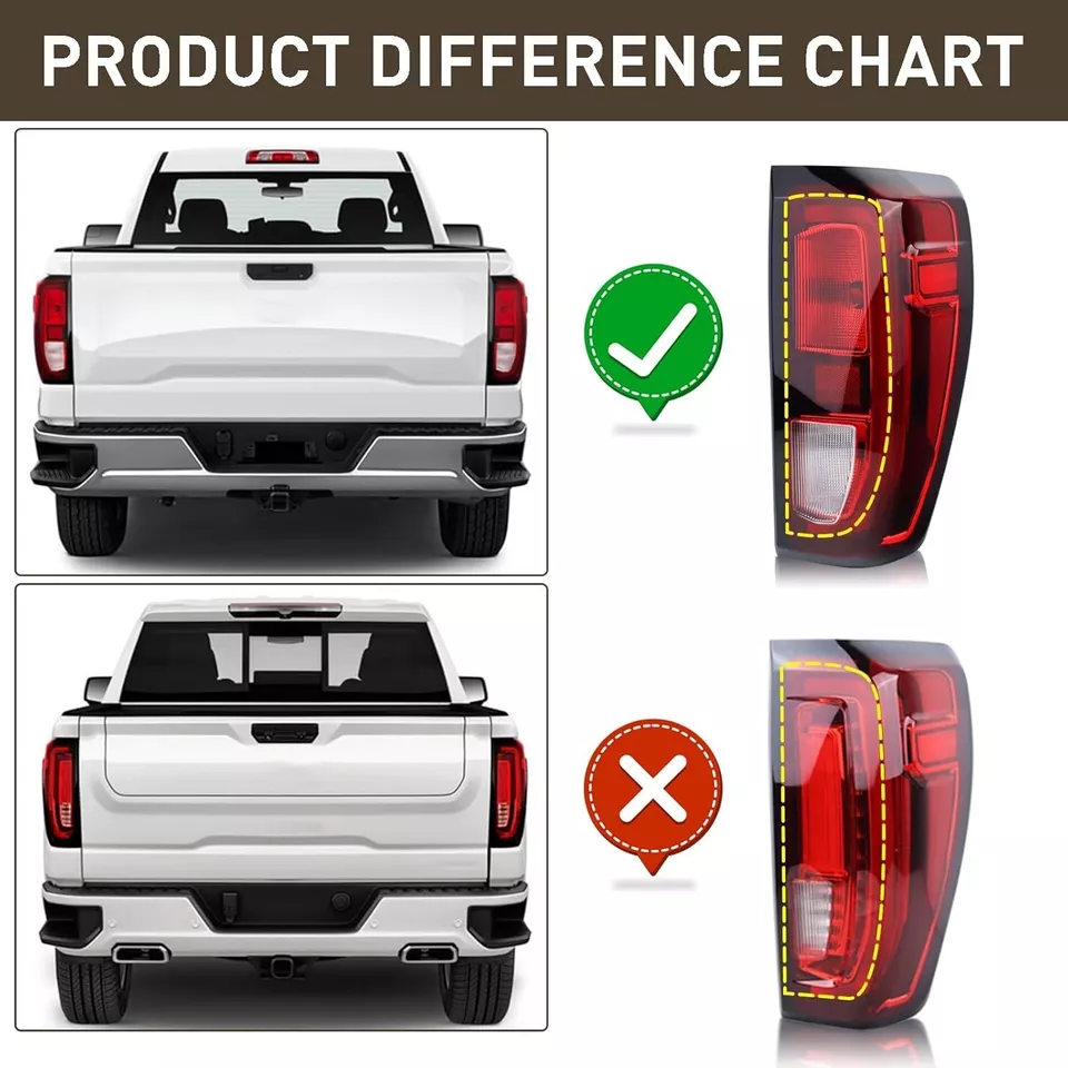 Sierra 2500 OEM Style LED Tail Light; Black Housing; Red/Clear Lens; Passenger Side (20-23 Sierra 2500 HD w/ Factory LED Tail Lights) - Free Shipping Sierra 2500 OEM Style LED Tail Light; Black Housing; Red/Clear Lens; Passenger Side (20-23 Sierra 2500 HD w/ Factory LED Tail Lights) - Free Shipping