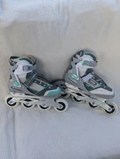 Size 7 Women's Roller Derby Aerio Elite Series Q50 Inline Skates Mint/Grey
