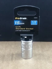 Pro Grade 15mm, 1/2” Drive, 12 Pt, 14515 Socket, COMBINED SHIP $1 PER MULT