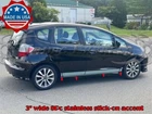 fit: 2009-2013 Honda Fit Body Side Molding Trim Rocker Panel Stick-On 8Pc