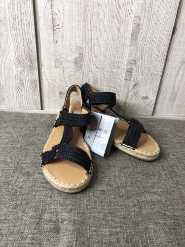 Samilor Womens Sandals Size 7 Black Straps Open Toe Boho Summer Casual Shoes