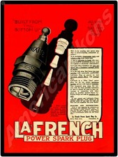1917 La French Spark Power Plugs NEW Metal Sign: Columbus, Ohio