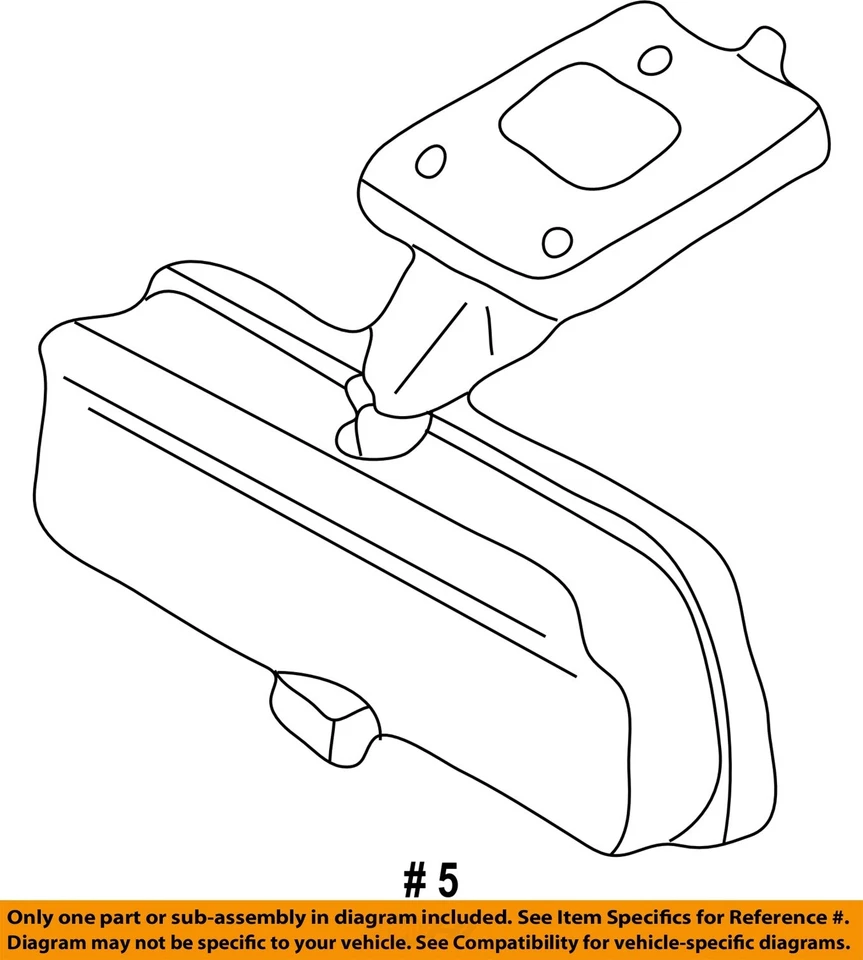 Used Front Center Interior Rear View Mirror fits: 2000 Toyota 4 runner manual di Foto 4 de 4