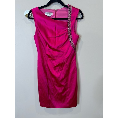 Kay Unger Hot Pink verziertes Kleid Größe 8 - Bild 2 von 7