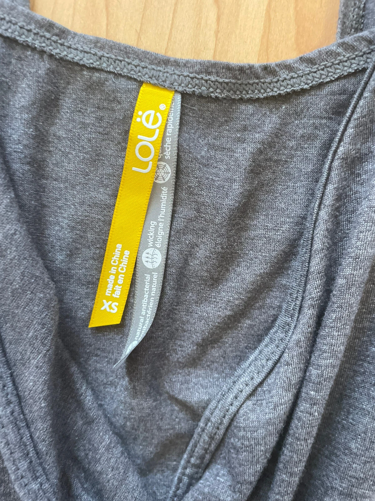lole dark charcoal long sleeve casual soft j23 