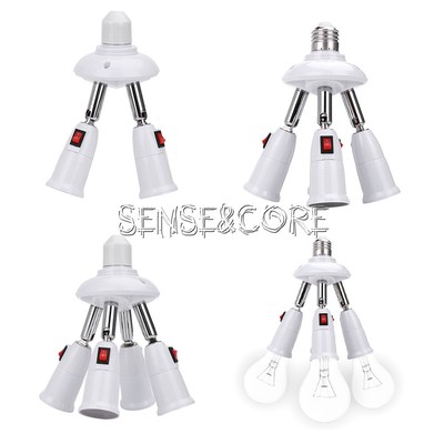 E27 to E27 Base Socket Adapter Splitter Holder Lampholder For LED Light Bulbs