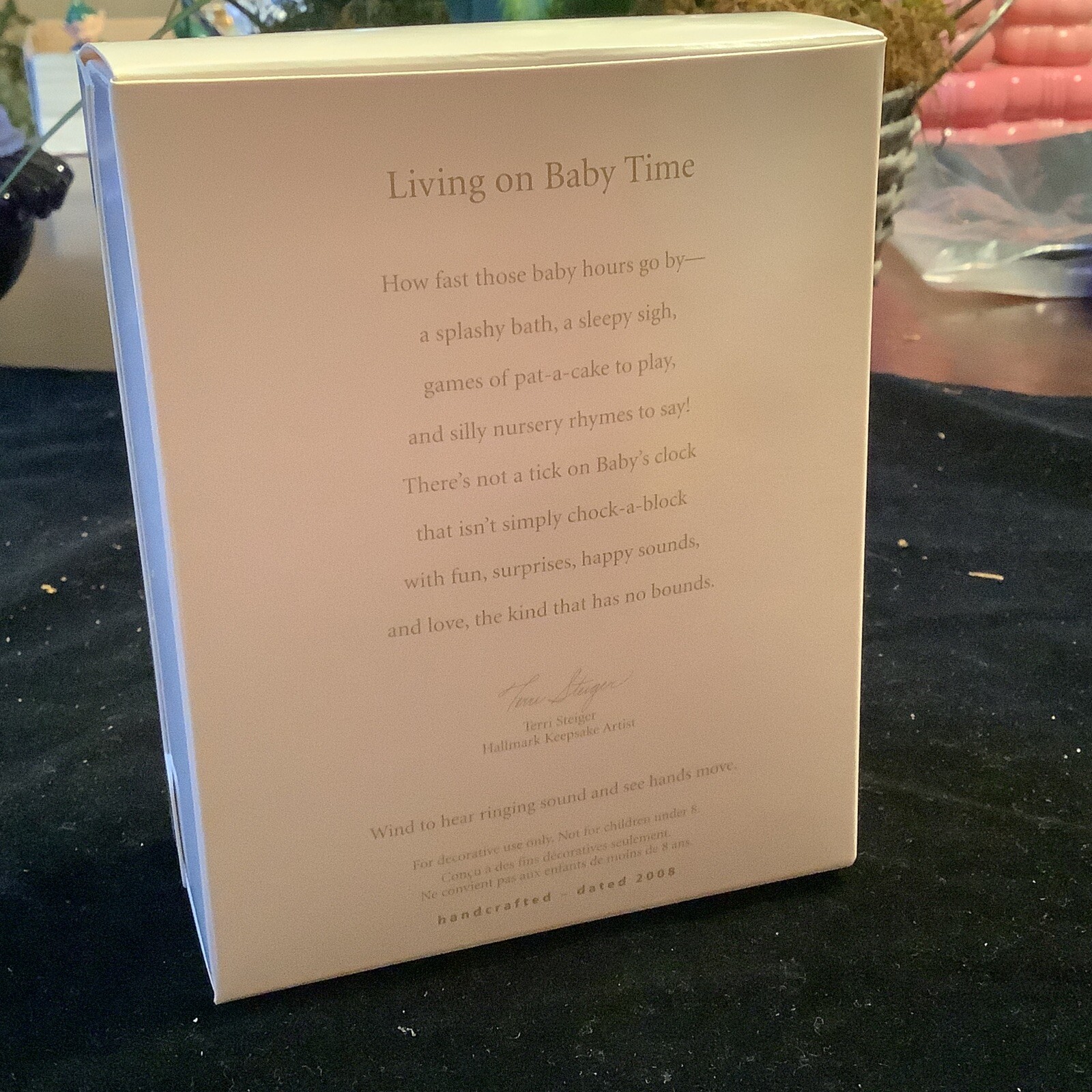 Hallmark Keepsake Ornament 2008 Living On Baby Time Schedule Clock