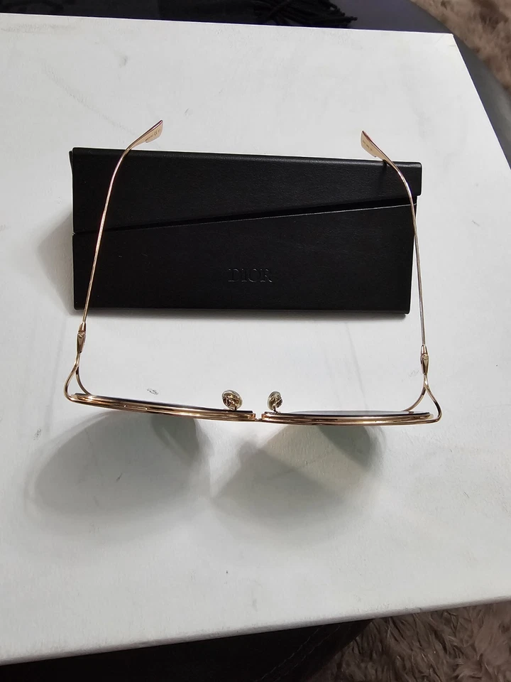 Gafas de sol Christian Dior 100% auténticas Forest Green LENS con GOLD RIM Foto 3 de 4