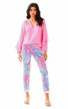 NWT Lilly Pulitzer Pants Callahan Chino Rainbow Soleil Size 2