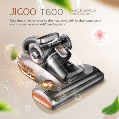 JIGOO T600 Milbensauger 700W Smart Anti-Milben Staubsauger 15KPa UV-Licht 800mW