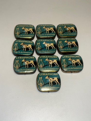 10 Boites d'aiguilles LYRAPHONE pour phonographe gramophone disque 78 tours - Afbeelding 3 van 4
