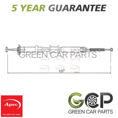 Apec Rear Left Hand Brake Cable Fits Chrysler Ypsilon 2011-2015 0.9 1.2 D