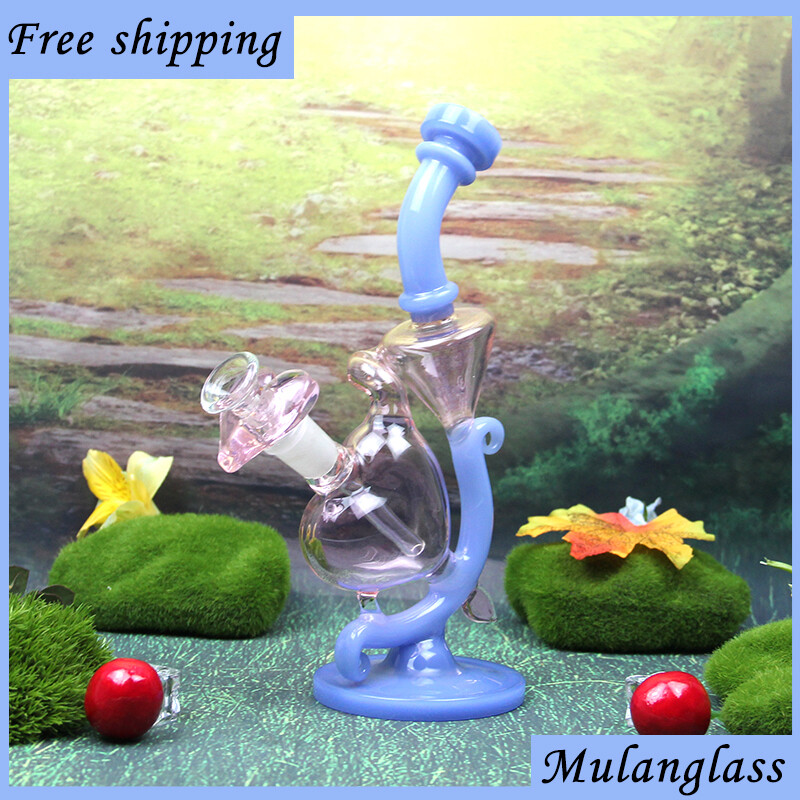 Girly THICK Premium HEART Recycler BONG Glass Water Pipe Recycler HOOKAH *SA*