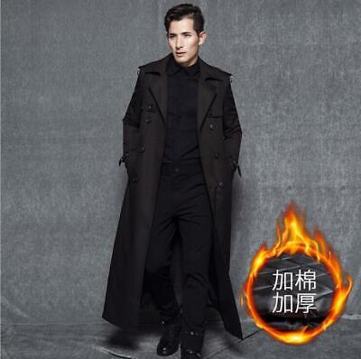 Double Breasted Mid Long Trench Coat Jacket Over Knee Length Double Breasted Mid Long Trench Coat Jacket Over Knee Length
