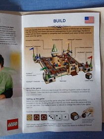 LEGO 3862 Harry Potter Hogwarts Board Game Missing 1 Small Piece Read