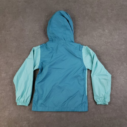 The North Face Windbreaker Youth Girls XS 6 Blue Zip Hooded Jacket Lightweight Z - Picture 14 of 15