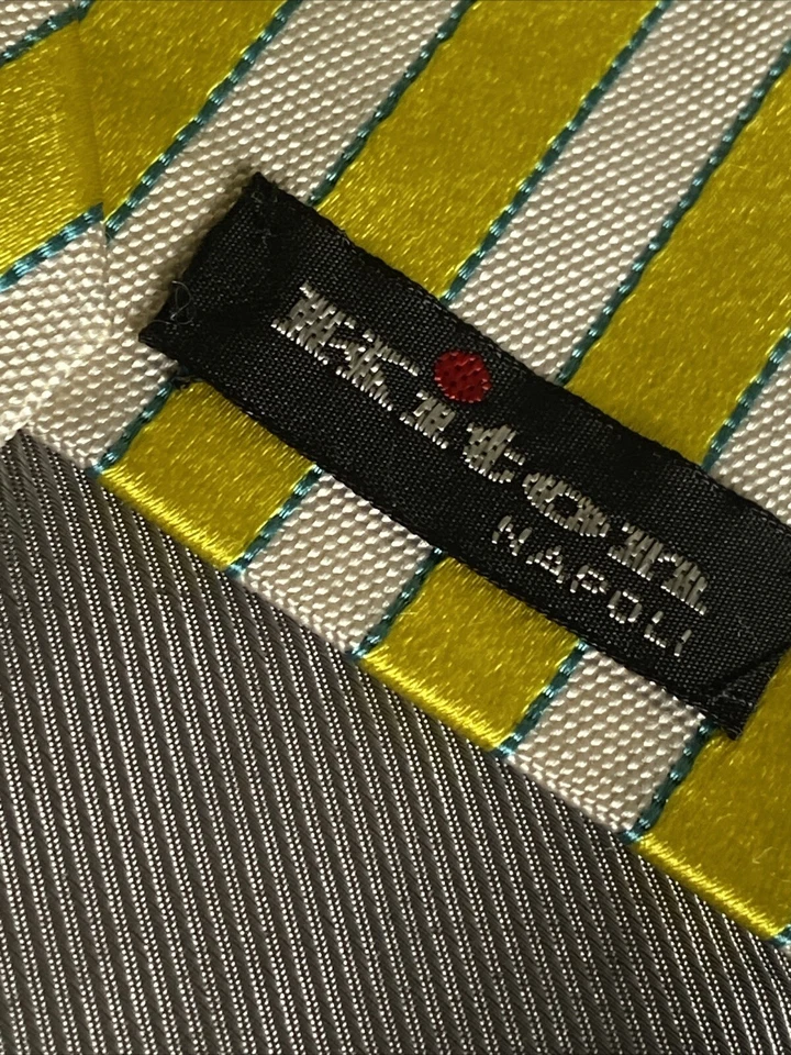 Corbata Kiton seda diagonal rayas clásica siete 7 pliegues Italia para hombre’s Foto 4 de 4