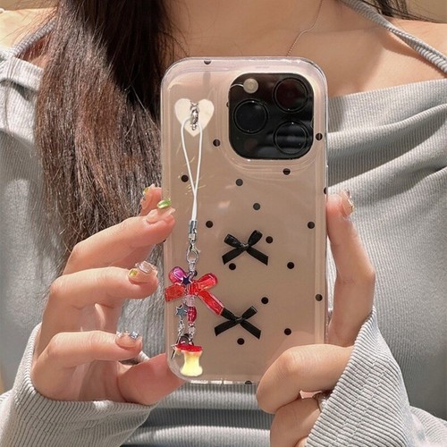 Fruit Core Bowknot Pendant Phone Strap Portable Hangings Lanyard for Girls Women - Zdjęcie 4 z 8
