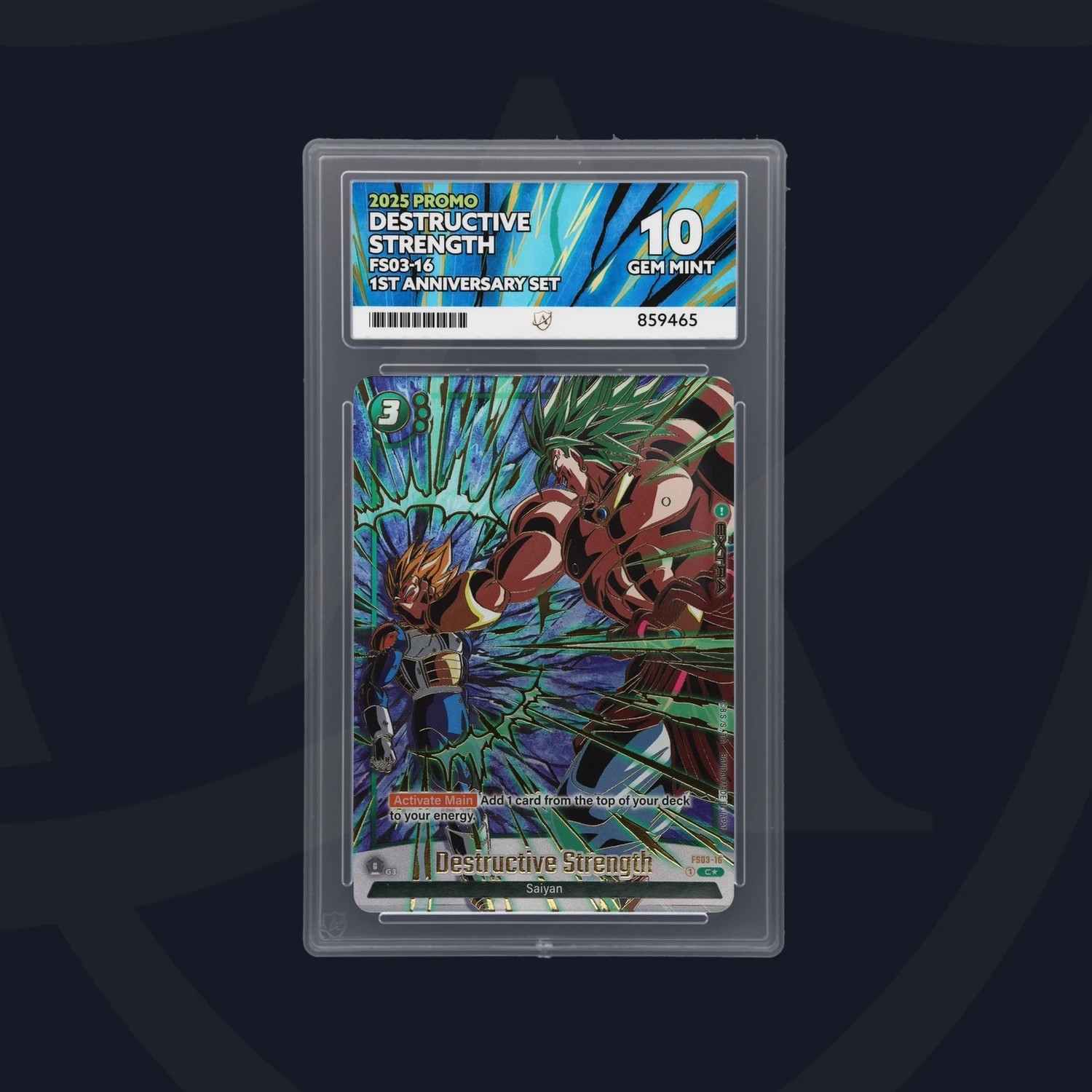DB Fusion world - Fuerza destructiva FS03-16 - Promoción - Ace Gem Mint 10