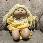 Vintage 1982 Cabbage Patch Kids Doll /Blonde Hair / Yellow Dress