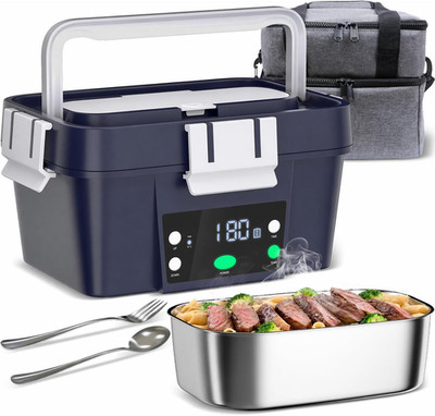 Cordless Electric Lunch Box, 6.7 Cups Smart Timer Auto Heated Lunch Box, 16000Ma