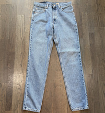 Vtg Levi's 512 Slim Fit Tapered Leg Jeans Made in USA 1991 Light Wash 33x32 EUC