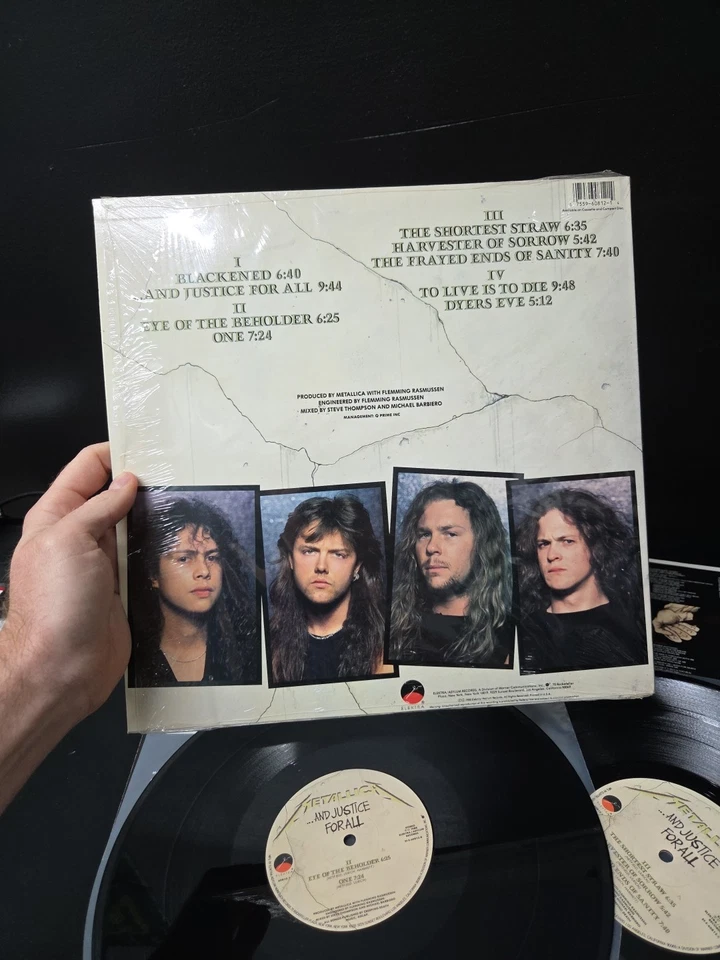 Metallica And Justice For All 2lp Vinyl 1988 1st Press Shrink/Inserts/Hype EX - Image 3 of 4