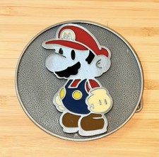 Paper Mario RARE Nintendo 64 Men  s Belt Buckle.  Perfect For Mario Collectors  
