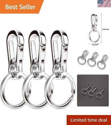 Durable 3 Piece Keyring Set - Elegant Solution for Key Organization and Style