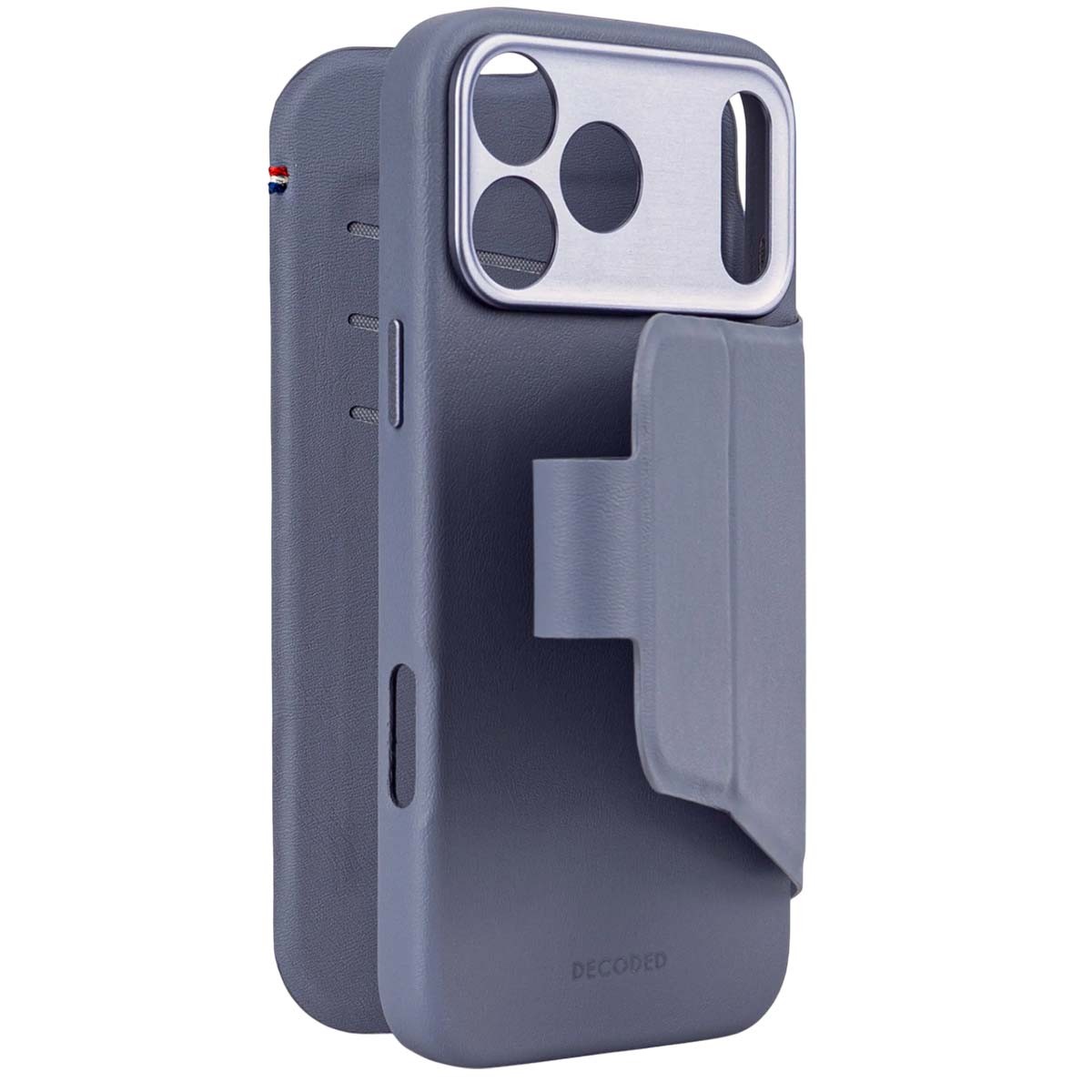 Coque silicone iPhone 17 Pro anti-saleté Décoded bleue - 4